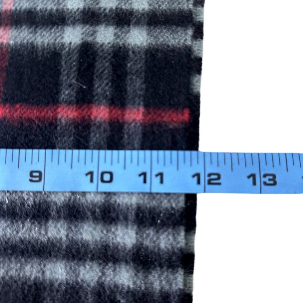 Burberrys Classic Check Scarf Black 100% Cashmere Unisex Scarf Made In England - Picture 7 of 7
